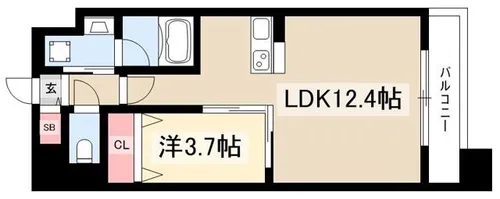 ポルタニグラ千種【305号室】の間取り