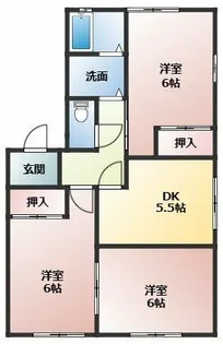 エステート・タニグチ【A201号室】の間取り