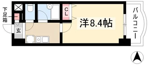 現代ハウス新栄【908号室】の間取り