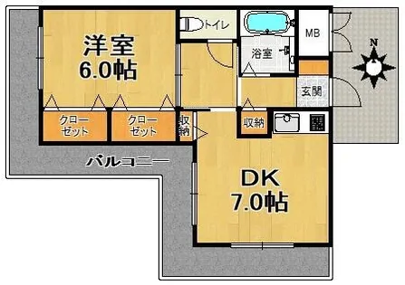 ブルームライフ兵庫【1002号室】の間取り