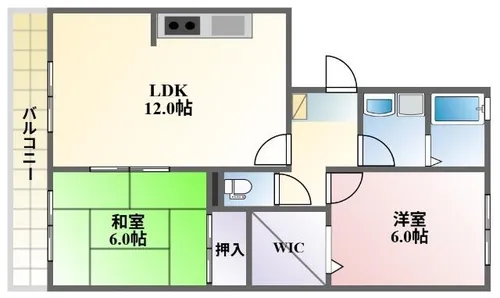グランブルー【202号室】の間取り