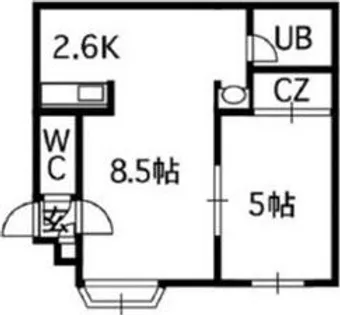 カサブランカ弐番館【3階】の間取り