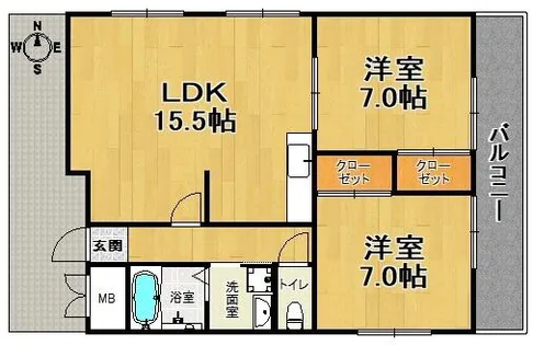 リッチウォーク大倉山【4階】の間取り