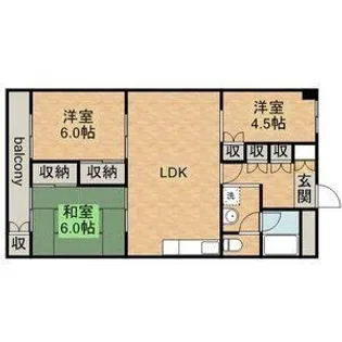 ハイツ江戸【4階】の間取り