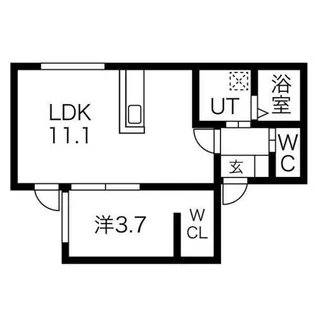 ベルツリーN19【201号室】の間取り
