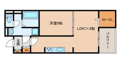 OA FLAT御立東Ⅱ【2階】の間取り