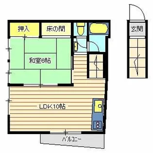 舞美荘【202号室】の間取り