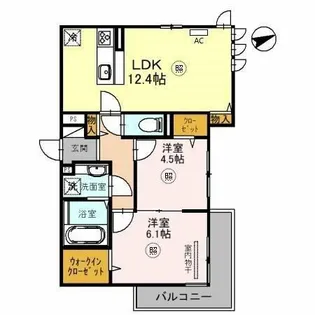 モン・ボヌール明石【303号室】の間取り