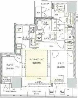 ザ・ファインタワー大阪肥後橋【4階】の間取り