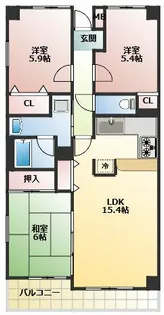 王子ホームズ春日井【501号室】の間取り