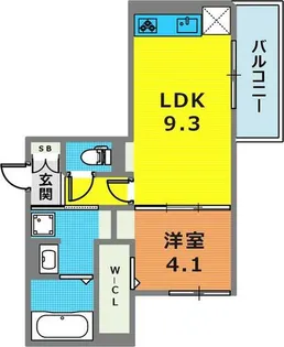 アンベリール【103号室】の間取り