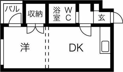 パークサイドクリスタル【1階】の間取り