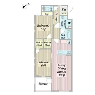 プエンテリア岡崎【2階】の間取り