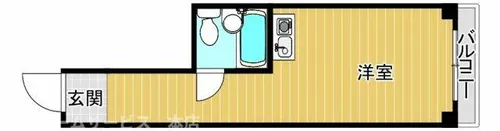 1Rの間取り画像