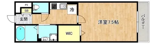 大阪府大阪市旭区清水5丁目【アパート】の間取り