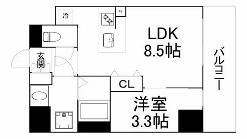 ArtizA京橋WEST【3階】の間取り