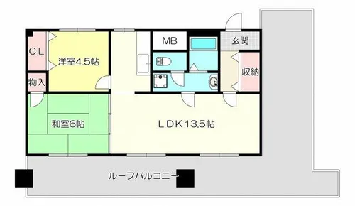 ギャレ近大前【4階】の間取り