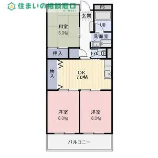 愛知県岡崎市江口1丁目【マンション】の間取り