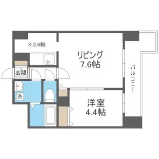 レジディア札幌駅前【8階】の間取り