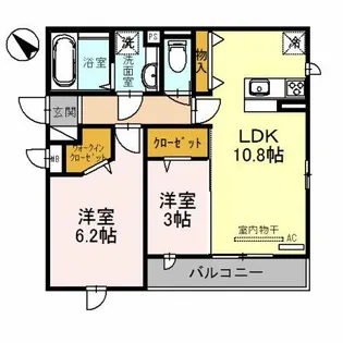 ニューナイン【3階】の間取り