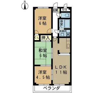パルクウエスト【302号室】の間取り