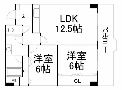 大阪府大阪市中央区農人橋1丁目【マンション】の間取り