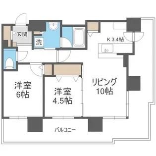 ブランズタワーアイム札幌大通公園【3階】の間取り