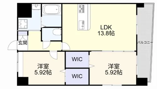 福岡県行橋市行事7丁目【マンション】の間取り