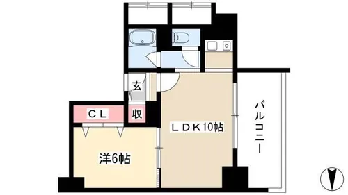 池下510ビル【1010号室】の間取り