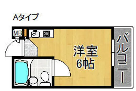 シャルマンフジ大体大【1階】の間取り