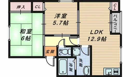 大阪府堺市西区浜寺船尾町東3丁【アパート】の間取り