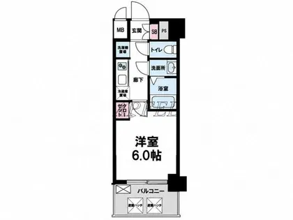 ファステート難波ミライズ【3階】の間取り