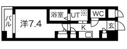 メルベージュ難波ウエスト【4階】の間取り