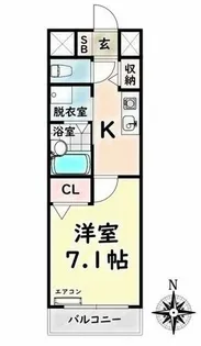 サンマール新瑞【802号室】の間取り