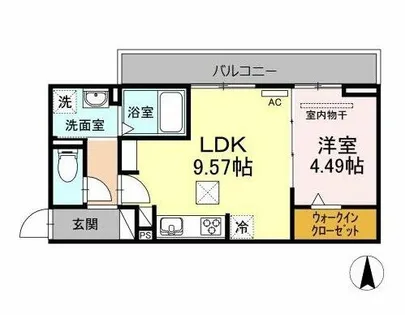 エスポワール星崎【1階】の間取り