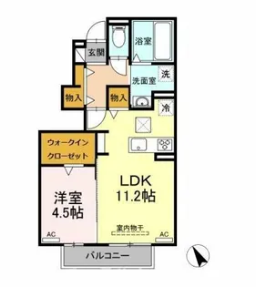 アペーゴ A【1階】の間取り