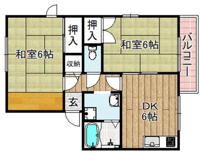 タウニー大徳A棟【1階】の間取り