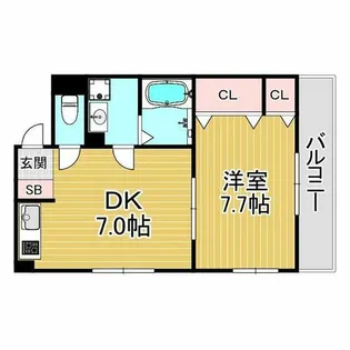 アヴニ-ル西宮【3階】の間取り