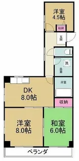 つつじヶ丘パークマンション【3階】の間取り