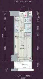 プレサンス名古屋STATIONアライブ【7階】の間取り