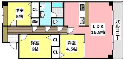 レジデンスジュメーラオアシス【203号室】の間取り