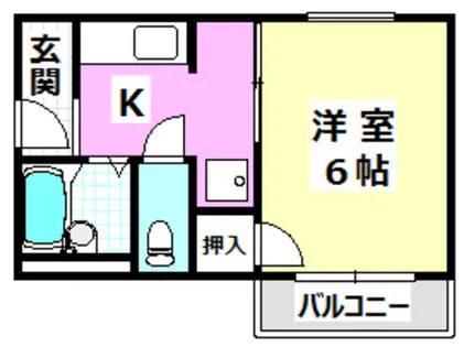 ハイツ中井【1階】の間取り