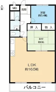 ジュネス北六甲【3階】の間取り