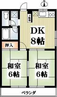 ハピネス桂【2階】の間取り