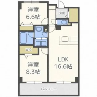 ホーリーフォート南平岸【1階】の間取り