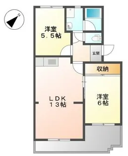 シティハウス【402号室】の間取り