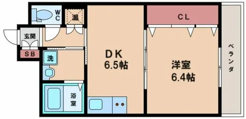 浪速コート【2階】の間取り