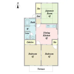 サンシティⅡ【0102号室】の間取り