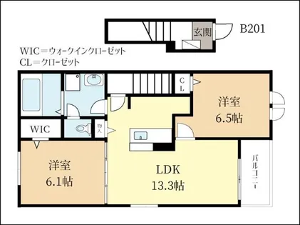 Tortue B【2階】の間取り