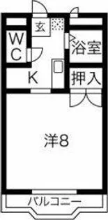 ベルメゾン錦【1-J号室】の間取り